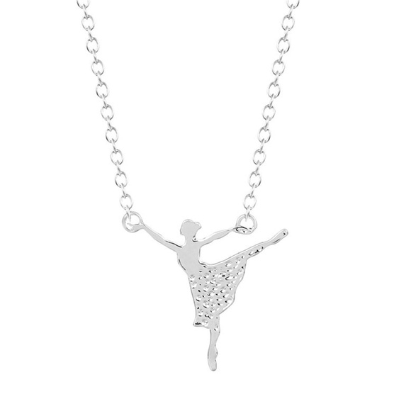 Jewelry - New! Silver Ballerina Dance Pendant Necklace